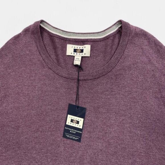 Joseph Abboud Men's 2XL Cotton Cashmere Purple Long sleeve Sweater New XXL - Picture 2 of 10